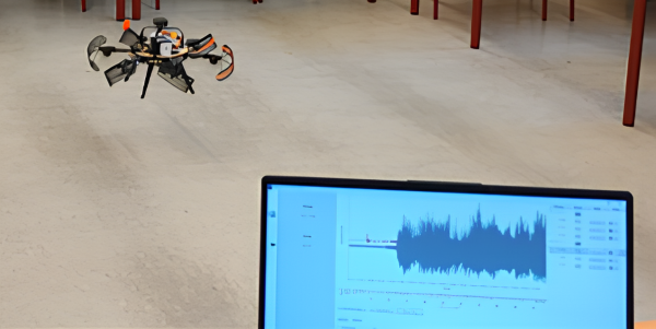 Monitoring vibration while flying drone